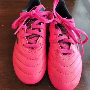 Youth soccer cleats Adidas pink size 13